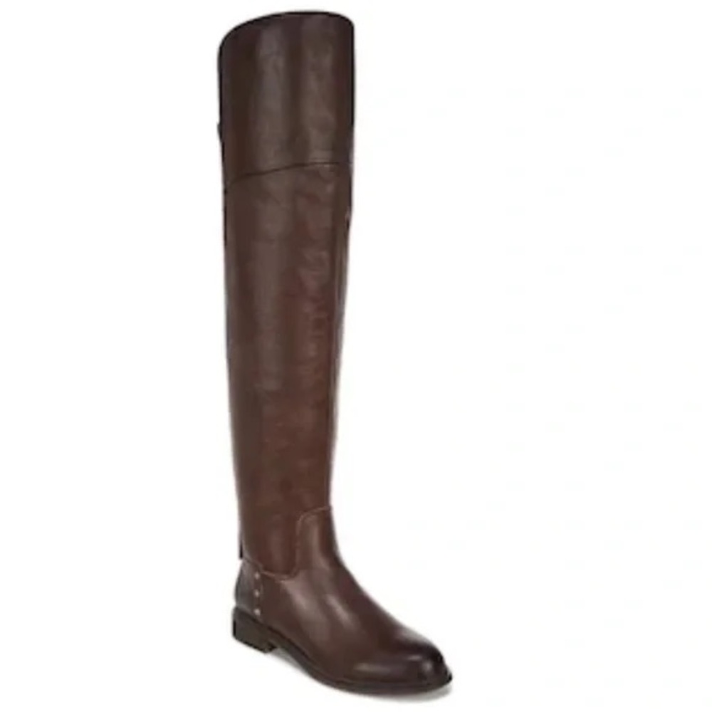 NWT Franco Sarto Halenna Brown Leather Over The Knee High Boots Elena Gilbert - Picture 5 of 6